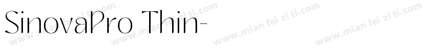 SinovaPro Thin字体转换
